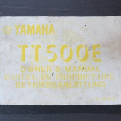 TT500E Yamaha Owner's Manual, Yamaha Motor Co.,Ltd, Motorcycle, Automobiles, Dead Souls Bookshop, Dunedin Book Shop