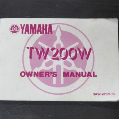 TW200W Yamaha Owner's Manual, Yamaha Motor Co., Ltd, Japan, 1988, Motorcycle, Automobiles, Dead Souls Bookshop, Dunedin Book Shop
