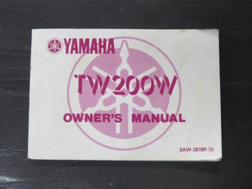 TW200W Yamaha Owner's Manual, Yamaha Motor Co., Ltd, Japan, 1988, Motorcycle, Automobiles, Dead Souls Bookshop, Dunedin Book Shop