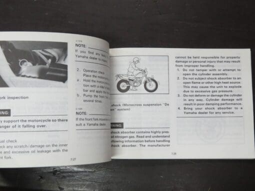 TW200W Yamaha Owner's Manual, 1988 - Image 4