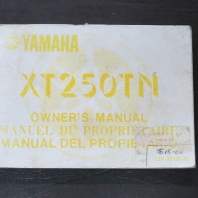 XT250TN Yamaha Owner's Manual, Yamaha Motor Co., Ltd, 1984/8, Motorcycle, Automobiles, Dead Souls Bookshop, Dunedin Book Shop