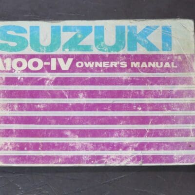 A100-IV Suzuki Owner's Manual, Suzuki Motor Co., Ltd, Japan, Motorcycle, Automobiles, Dead Souls Bookshop, Dunedin Book Shop