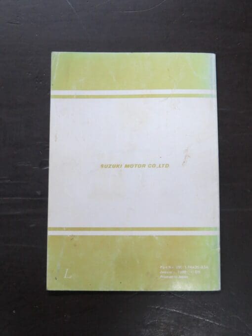DR650S Suzuki Owner's Manual, 1990 - Image 6