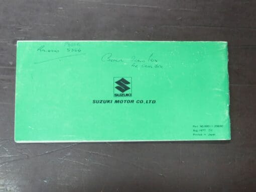 TF185 Suzuki Owner's Manual, 1977 - Image 7