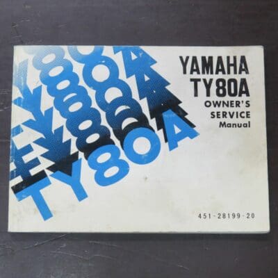 TY80A Yamaha Owner's Manual, Yamaha Motor Co., Ltd, Japan, 1973/12, Motorcycle, Automobiles, Dead Souls Bookshop, Dunedin Book Shop