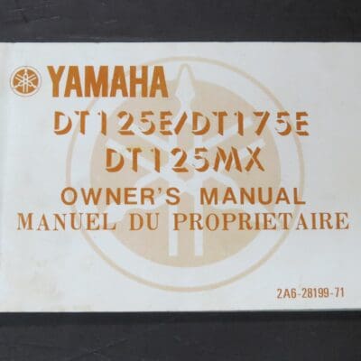 DT125E, DT175E, DT125MX Yamaha Owner's Manual, Yamaha Motor Co., Ltd, Japan, 1977/8, Motorcycle, Automobiles, Dead Souls bookshop, Dunedin Book Shop