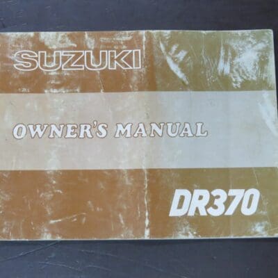 DR370 Suzuki Owner's Manual, Suzuki Motor Co., Ltd, Japan, 1978/8, Motorcycle, Automobiles, Dead Souls Bookshop, Dunedin Book Shop