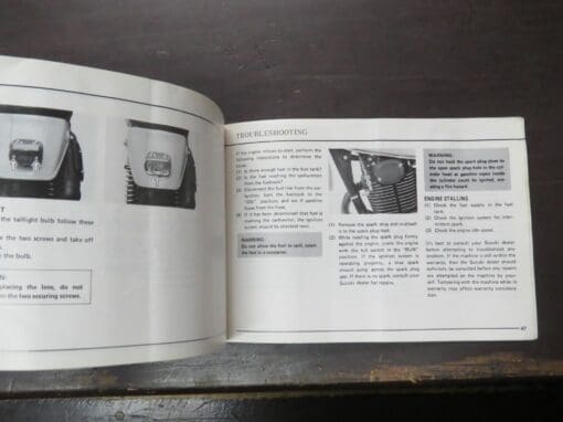 DR370 Suzuki Owner's Manual, 1978 - Image 6