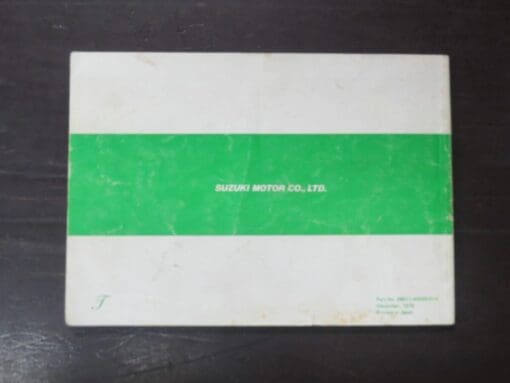 PE175 Suzuki Owner's Manual, 1979 - Image 6