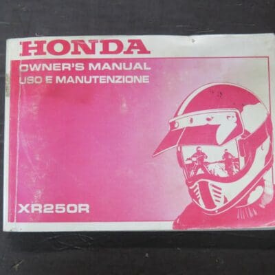 XR250R Honda Owner's Manual, Honda Motor Co., Ltd, Japan, 1993, Motorcycle, Automobile, Dead Souls Bookshop, Dunedin Book Shop