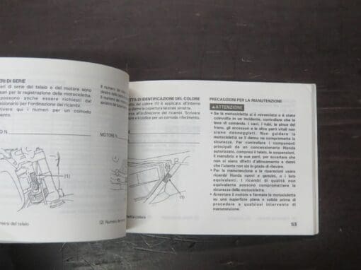 XR250R Honda Owner's Manual, 1993 - Image 3