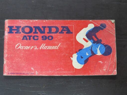 ATC 90 Honda Owner's Manual, Honda Motor Co., Ltd, Japan, 1974, Motorcycle, Automobiles, Dead Souls Bookshop, Dunedin Book Shop