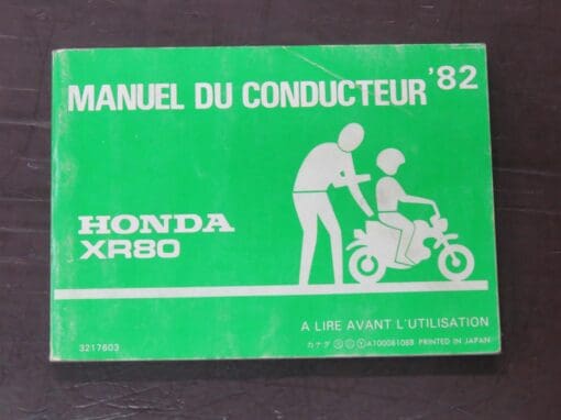 XR80 Honda Owner's Manual, 1982 - Image 6