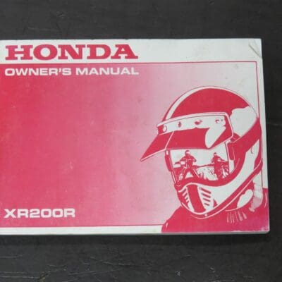 XR200r Honda Owner's Manual, Honda Motor Co., Ltd, Japan, 1992, Motorcycle, Automobiles, Dead Souls Bookshop, Dunedin Book Shop
