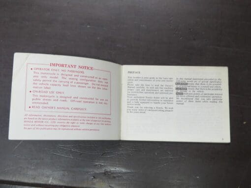 NC50 Express Honda Owner's Manual, 1977 - Image 4