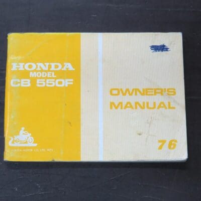 CN 550OF Honda Owner's Manual, Honda Motor Co., Ltd, Japan, 1976, Motorcycle, Automobiles, Dead Souls Bookshop, Dunedin Book Shop