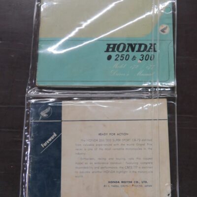 250/300 C72, C77 / CB72, CB77 Honda Owner's Manuals, Honda Motor Co., Ltd, Japan, Motorcycle, Automobiles, Dead Souls Bookshop, Dunedin Book Shop