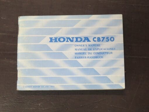 CB750 Honda Owner's Manual, Honda Motor Co., Ltd, Japan, 1975, Motorcycle, Automobiles, Dead Souls Bookshop, Dunedin Book Shop