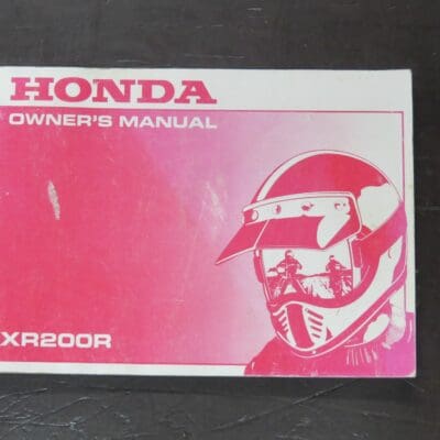 XR200R Honda Owner's Manual, Honda Motor Co., Ltd, Japan, 1991, Motorcycle, Automobiles, Dead Souls Bookshop, Dunedin Book Shop