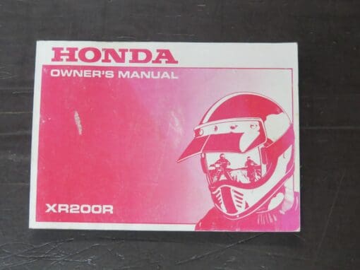 XR200R Honda Owner's Manual, Honda Motor Co., Ltd, Japan, 1991, Motorcycle, Automobiles, Dead Souls Bookshop, Dunedin Book Shop