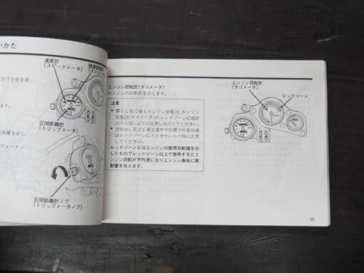CBR400RR Honda Owner's Manual, in Japanese Only - Image 5