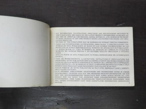 C50, C50L, C70 Honda Owner's Manual, 1979 - Image 8