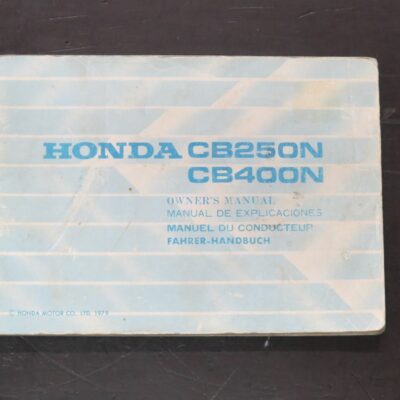 CN250N, CB400N Honda Owner's Manual, Honda Motor Co., Ltd, Japan, 1979, Motorcycle, Automobiles, Dead Souls Bookshop, Dunedin Book Shop