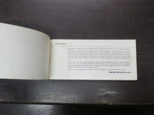 TC125 Suzuki Owner's Manual, 1976 - Image 6