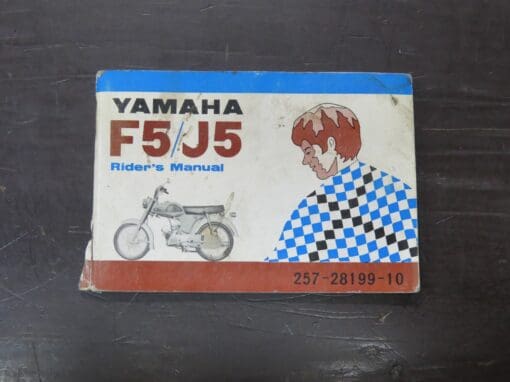 F5 J5 Yamaha Rider's Manual, Yamaha Motor Co., Ltd, Japan, Motorcycle, Automobiles, Dead Souls Bookshop, Dunedin Book Shop