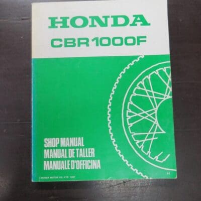 CBR1000F Honda Shop Manual, Honda Motor Co., Ltd, 1987, Motorcycle, Automobiles, Dead Souls Bookshop, Dunedin Book Shop