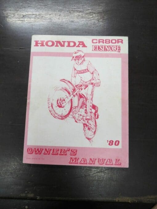 CR80R Elsinore Honda Owner's Manual, 1980 - Image 6