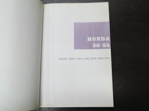 Honda 50-55 Maintenance Manual, Model C100, C102, C105, C110, C114, C155, 1964 - Image 5