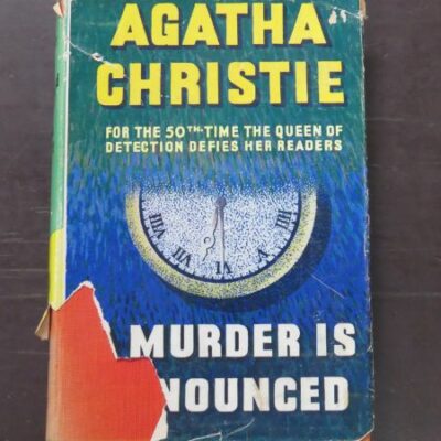 Agatha Christie, A Murder Is Announced, Collins, London, 1953 reprint (1950, Crime, Mystery, Detection, Dead Souls Bookshop, Dunedin Book Shop