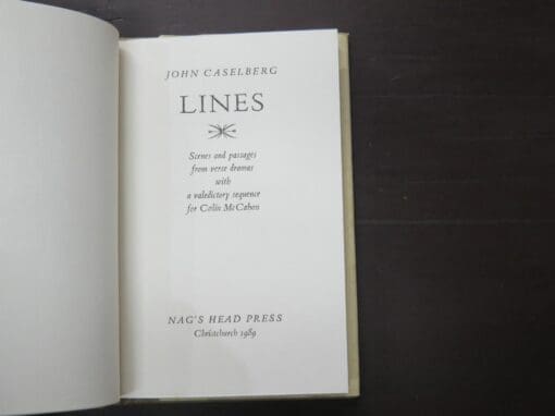John Caselberg, Lines, Selected Verse, Scenes and passages from verse dramas with a valedictory sequence for Colin McCahon - Image 7