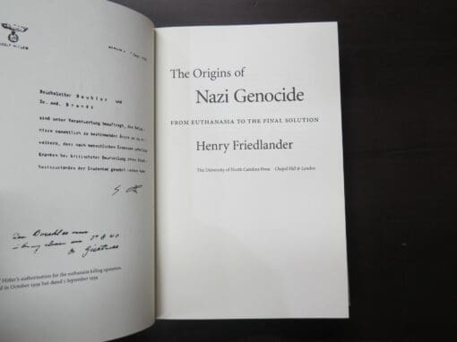 Henry Friedlander, The Origins of NAZI Genocide from Euthanasia to the Final Solution - Image 8