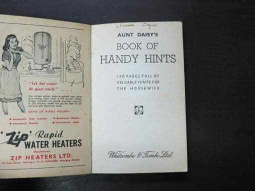 Aunt Daisy, Aunt Daisy's NEW Book of Handy Hints,: 150 pages full of Valuable Hints for the Housewife - Image 7