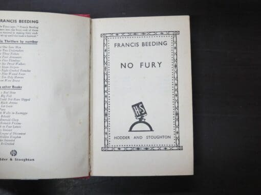 Francis Beeding, No Fury - Image 6