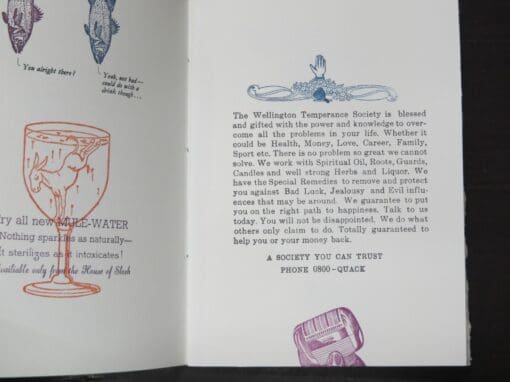 Wellington Temperance Society, satirical printing sampler, and a Poem by Tom Leonard,, Printed by Brendan O'Brien - Image 5