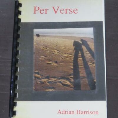 Adrian Harrison, Per Verse, artist published, catalogue / artbook, to accompany an exhibition at Runes bookshop, gallery, Dunedin, 1989, New Zealand Art, New Zealand Poetry, New Zealand Literature, Dead Souls Bookshop, Dunedin Book Shop