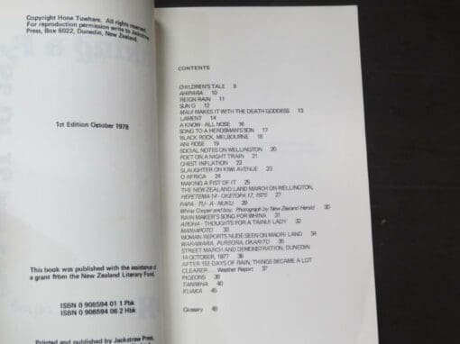 Hone Tuwhare, Making A Fist Of It, poems and short stories, cover portrait by Joanna Paul - Image 6