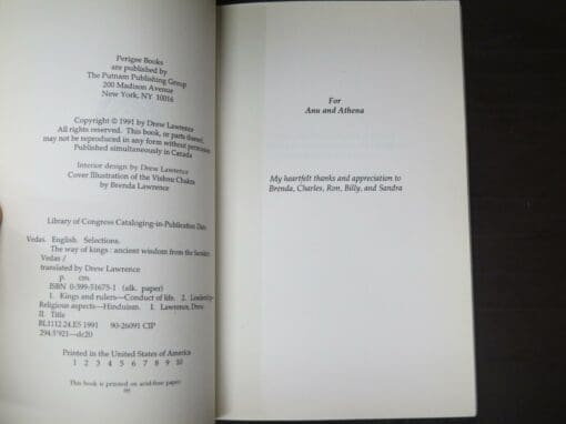 Drew Lawrence, Trans., The Way of Kings, Ancient Wisdom from the Sanskrit Vedas - Image 5
