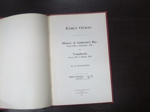 H. Duckworth, Early Otago, History of Anderson's Bay, From 1844 to December, 1921 And Tomahawk, From 1857 to March, 1923 - Image 10