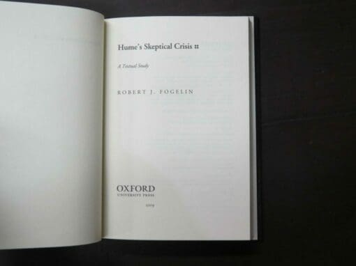 Robert J Fogelin, Hume's Skeptical Crisis, a textual study - Image 8