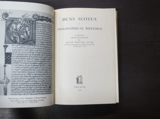 Allan Wolter, ed., trans., Duns Scotus, Philosophical Writings, A Selection - Image 9