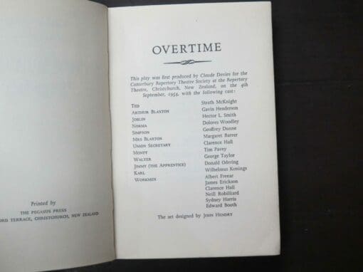 Claude Evans, Overtime, A Comdey Drama In Three Acts - Image 4