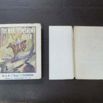 A. B. (Banjo) Paterson, The Man From Snowy River and Other Verses, Angus and Robertson, Sydney, 1921, small hardback with dustjacket and advertising dustjacket, 174 pages including index, 14.5cm x 12 cm, Australia, Literature, Dead Souls Bookshop, Dunedin Book Shop
