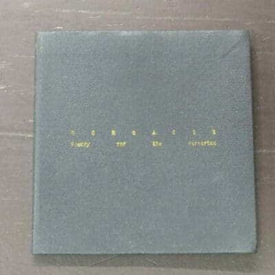 Carmen Sophie Norgate, Norgacs 1, Poetry For The Perverted, author published, 2009 [Christchurch?], small leatherette book with block foil title and rear copyright, 40 pages (80 pages) printed on facing pages, hand numbered edition 63 / 150 copies,  12.5 cm x 12 cm, New Zealand Poetry, New Zealand Literature, Dead Souls Bookshop, Dunedin Book Shop
