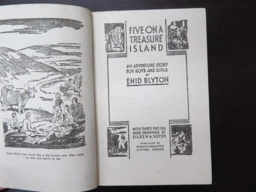 Enid Blyton, Five On A Treasure Island, With Thirty-Two Full Page Drawings by Eileen Soper, 6th Impression, 1949 Reprint (1942) - Image 7