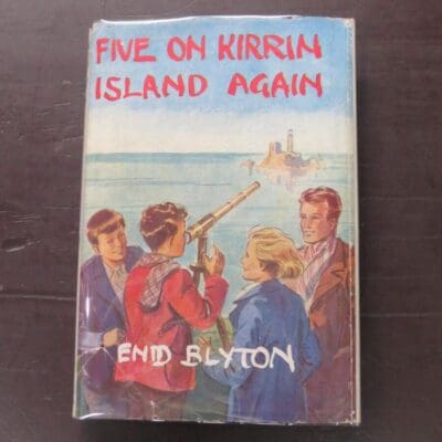 Enid Blyton, Five On Kirrin Island Again, Hodder and Stoughton, London, 1947, hardback with dustjacket, 192 pages, 19 cm x 13 cm, Literature, Vintage, Children's Literature, Collectable, Dead Souls Bookshop, Dunedin Book Shop