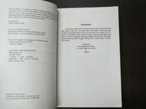 Donald Michael Kraig, Modern Magick, Eleven Lessons in the High Magickal Arts - Image 8